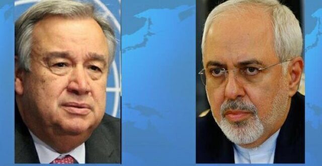 اعتراض ایران به تعلیق حق رای در سازمان ملل در نامه ظریف به گوترش